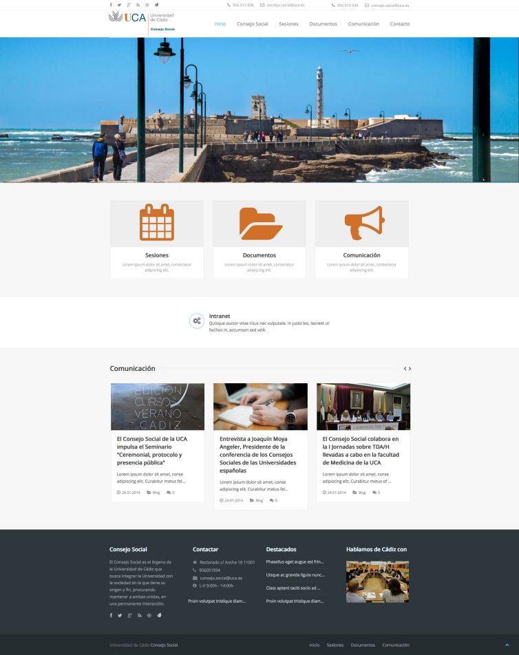 Desarrollo web Consejo Social UCA